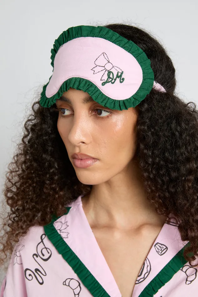 Women Damson Madder Nightwear Damson Pj Eye Mask 8211 Pink Symbols