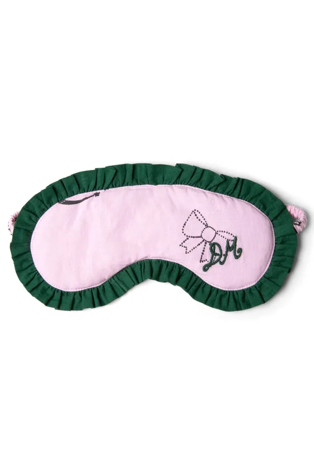 Women Damson Madder Nightwear Damson Pj Eye Mask 8211 Pink Symbols
