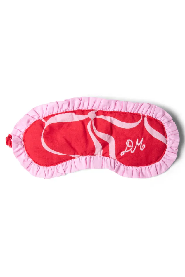 Women Damson Madder Nightwear Damson Pj Eye Mask 8211 Red Bows