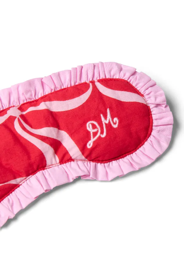 Women Damson Madder Nightwear Damson Pj Eye Mask 8211 Red Bows