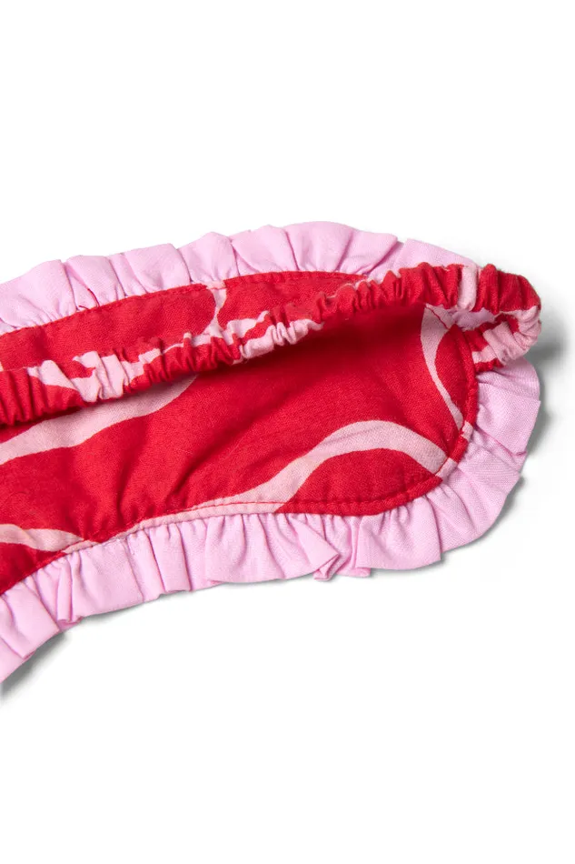 Women Damson Madder Nightwear Damson Pj Eye Mask 8211 Red Bows