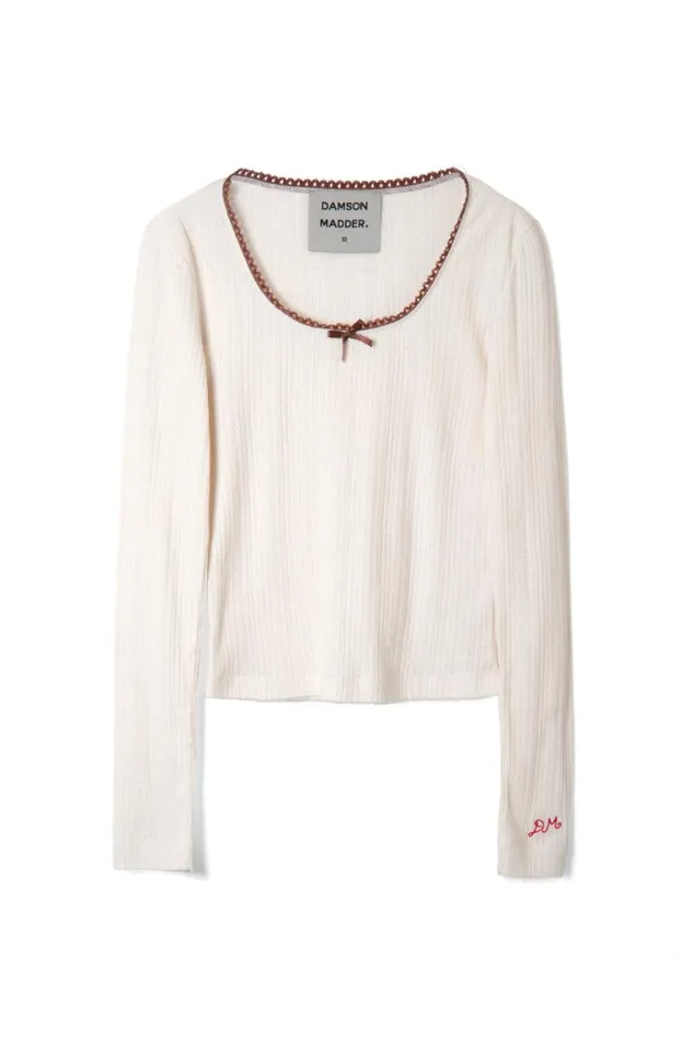 Women Damson Madder Nightwear Jackie Pointelle Pj Set