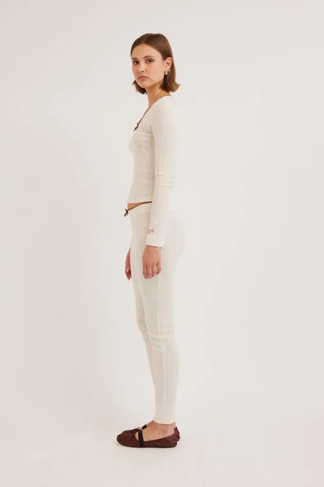 Women Damson Madder Nightwear Jackie Pointelle Pj Set