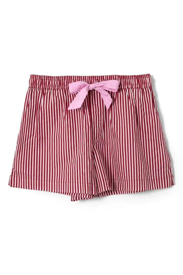 Women Damson Madder Nightwear Krissy Pj Boxer 8211 Red Stripe