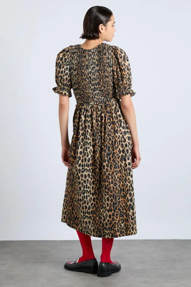 Women Damson Madder Occasion Wear Bluebelle Midi Dress 8211 Leopard
