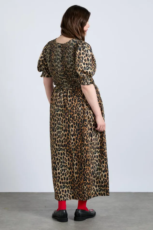 Women Damson Madder Occasion Wear Bluebelle Midi Dress 8211 Leopard
