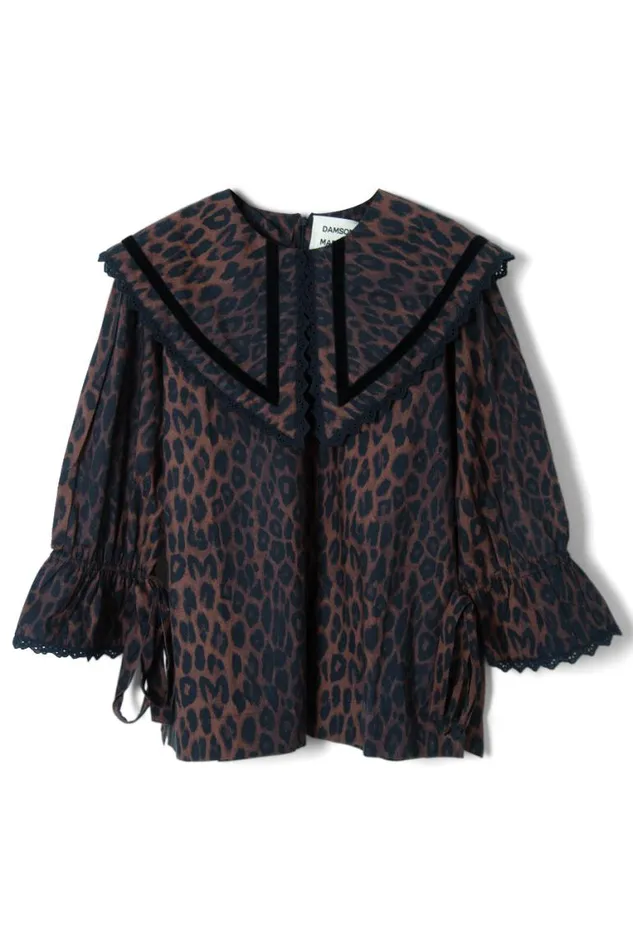 Women Damson Madder Occasion Wear Candice Blouse 8211 Leopard