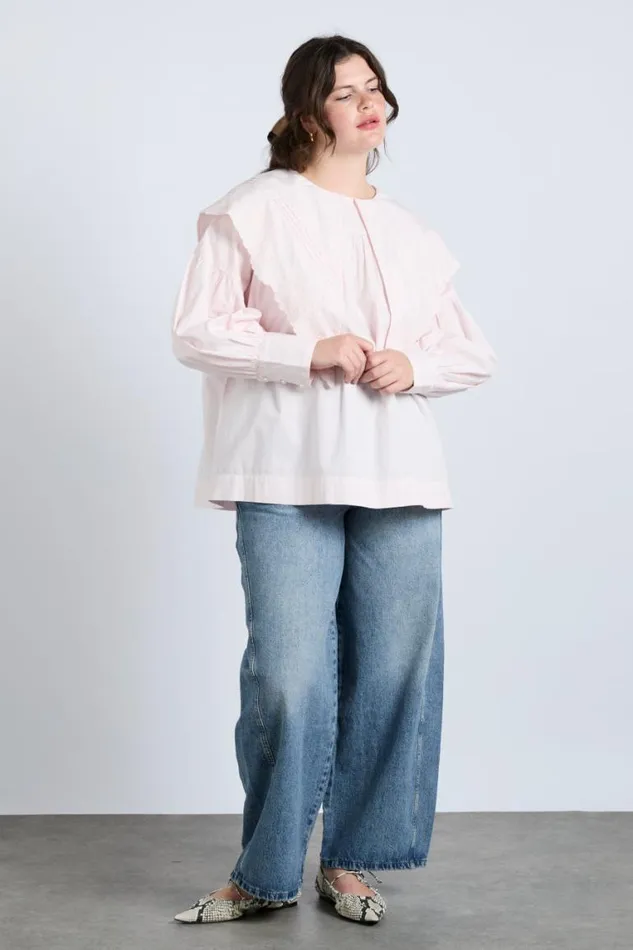 Women Damson Madder Occasion Wear Embroidered Candy Blouse 8211 Pink