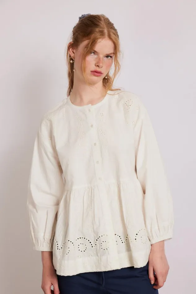 Women Damson Madder Occasion Wear Gretchen Blouse 8211 White