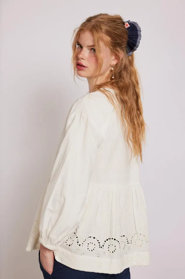 Women Damson Madder Occasion Wear Gretchen Blouse 8211 White