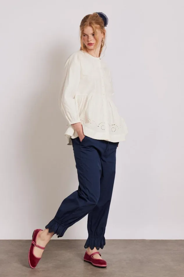 Women Damson Madder Occasion Wear Gretchen Blouse 8211 White