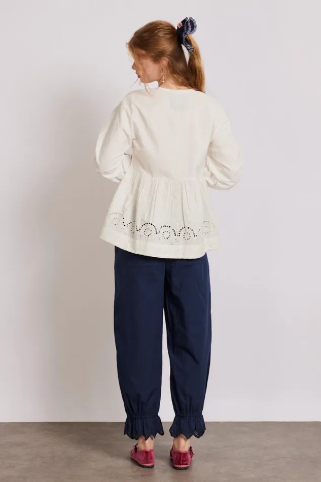 Women Damson Madder Occasion Wear Gretchen Blouse 8211 White