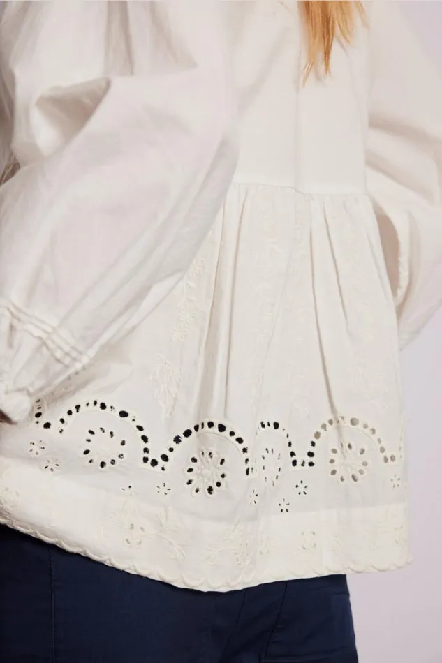 Women Damson Madder Occasion Wear Gretchen Blouse 8211 White