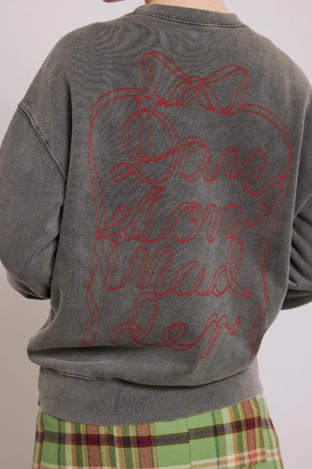 Women Damson Madder Pullover and Fleeces Bow Logo Crew Neck Sweat