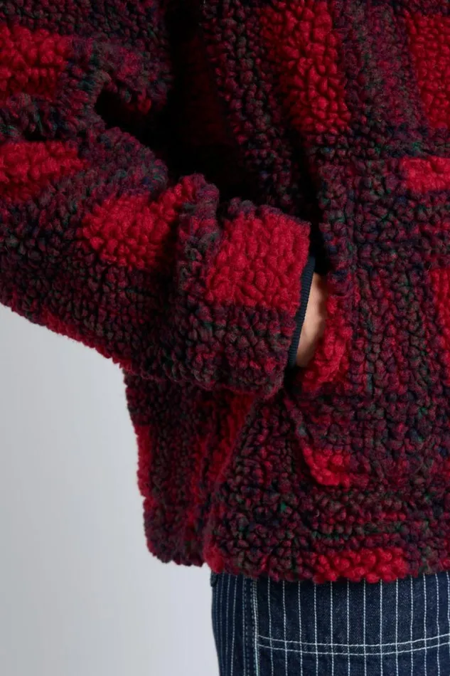 Women Damson Madder Pullover and Fleeces Ingrid Borg Jacket 8211 Red Check