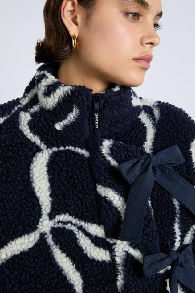 Women Damson Madder Pullover and Fleeces Ingrid Borg Jacket Navy Bows
