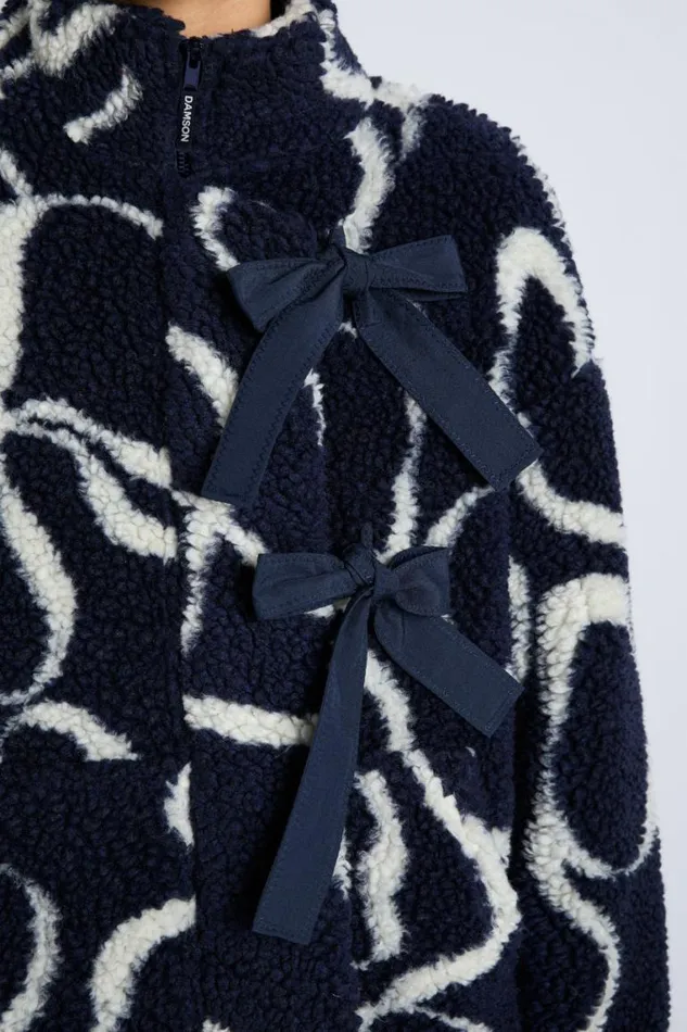 Women Damson Madder Pullover and Fleeces Ingrid Borg Jacket Navy Bows