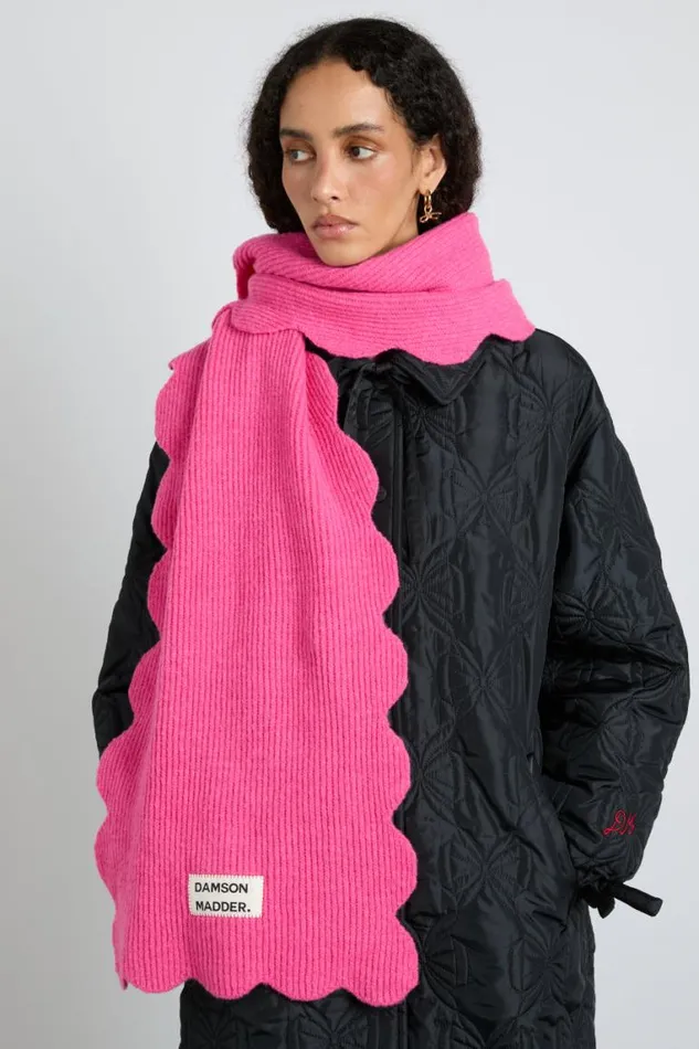 Women Damson Madder Scarves Scallop Scarf