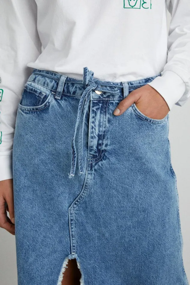 Women Damson Madder Skirts Kaia Denim Maxi Skirt