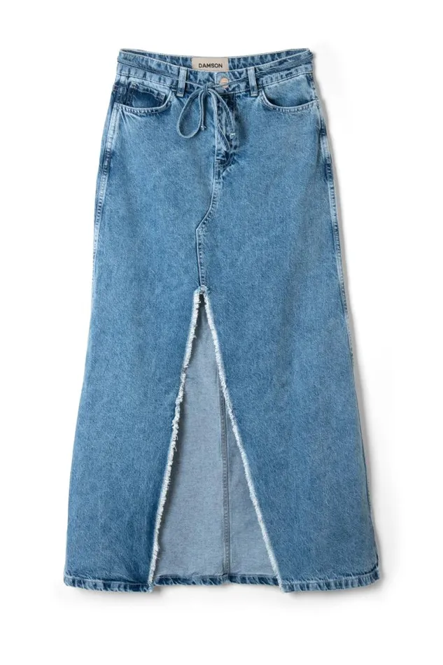 Women Damson Madder Skirts Kaia Denim Maxi Skirt