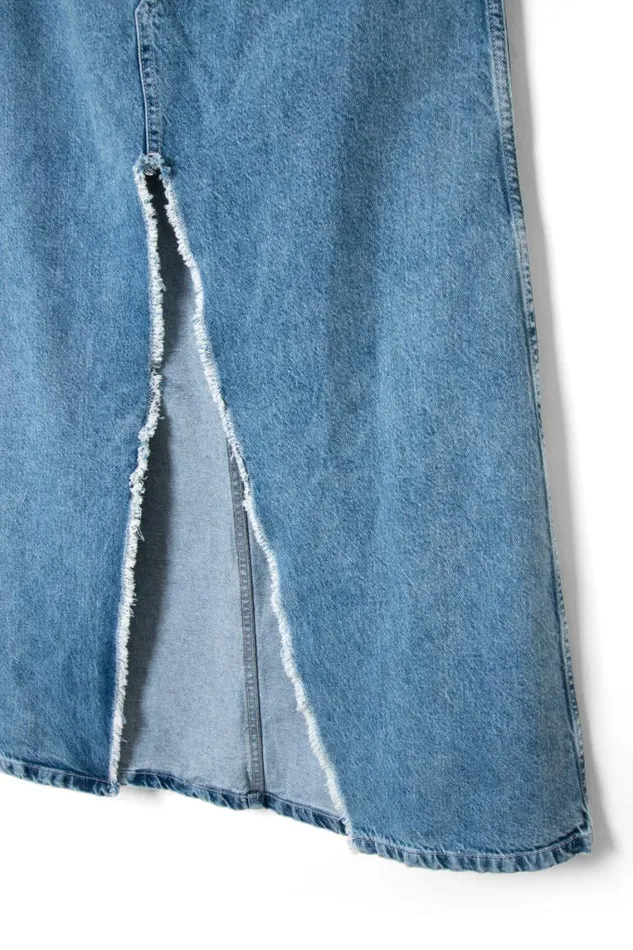 Women Damson Madder Skirts Kaia Denim Maxi Skirt