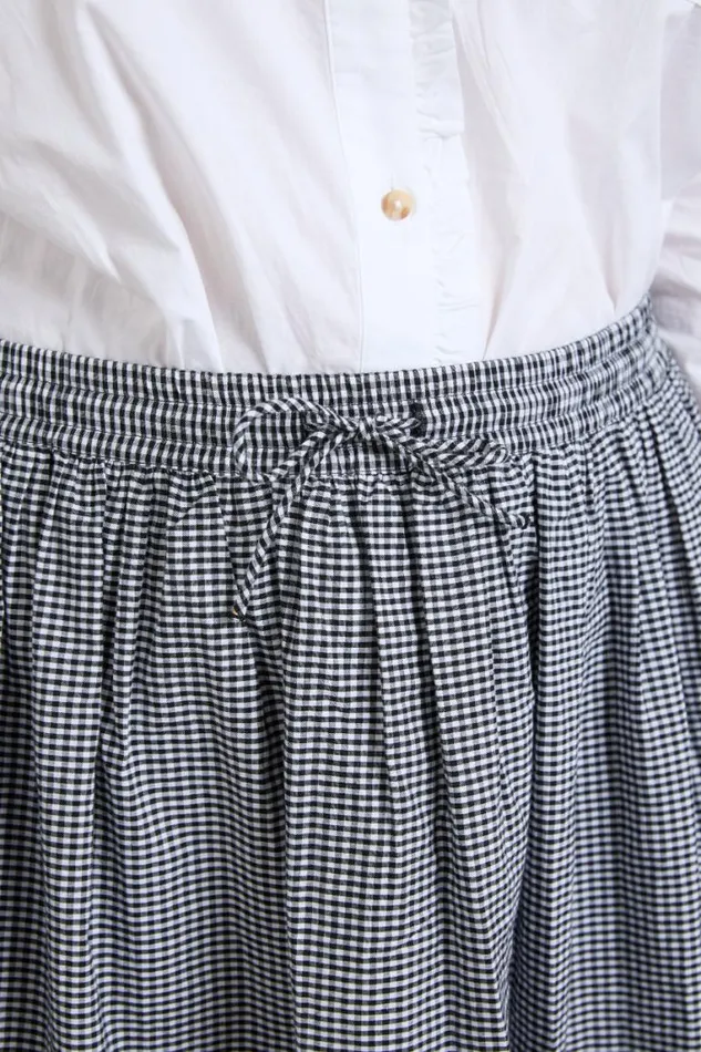 Women Damson Madder Skirts Keeley Midi Skirt 8211 Black Gingham