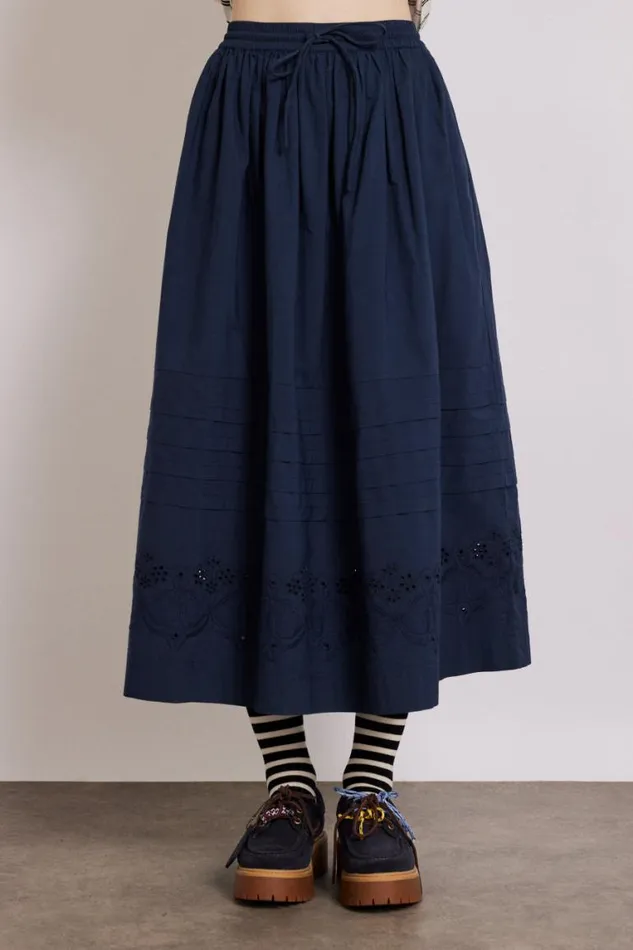 Women Damson Madder Skirts Kelsey Midi Skirt 8211 Navy