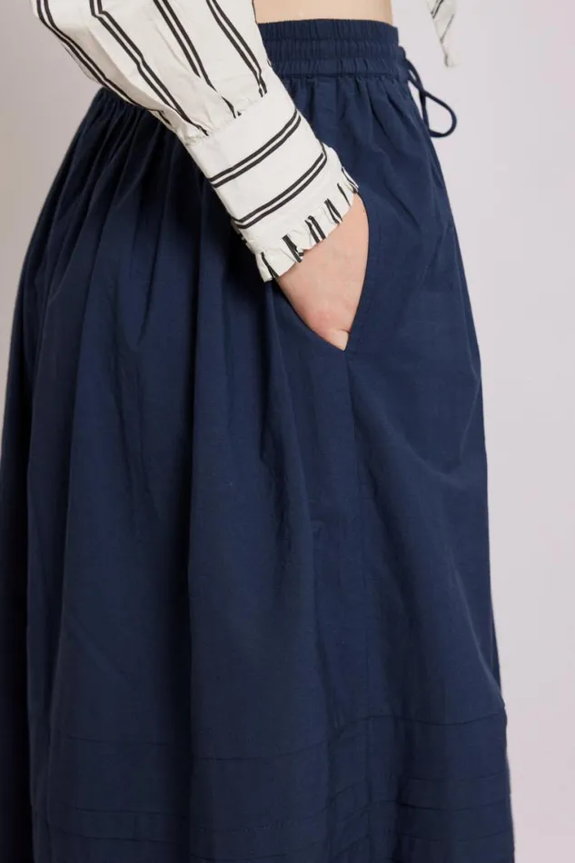 Women Damson Madder Skirts Kelsey Midi Skirt 8211 Navy