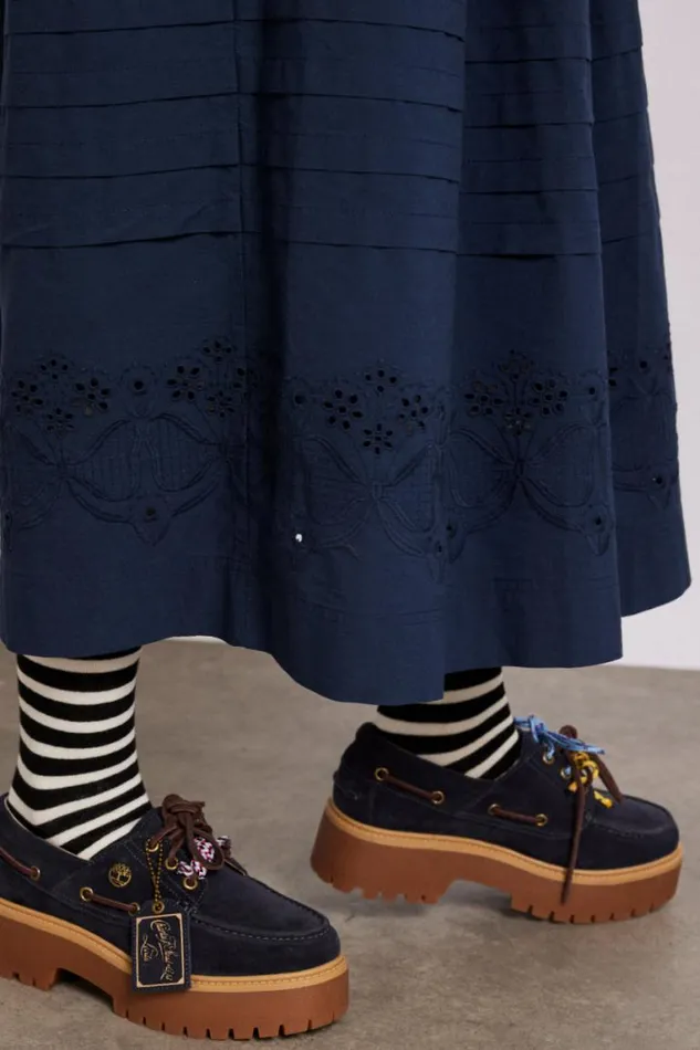 Women Damson Madder Skirts Kelsey Midi Skirt 8211 Navy