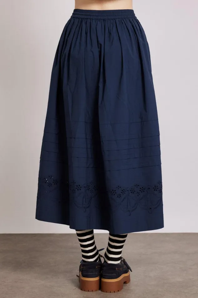 Women Damson Madder Skirts Kelsey Midi Skirt 8211 Navy