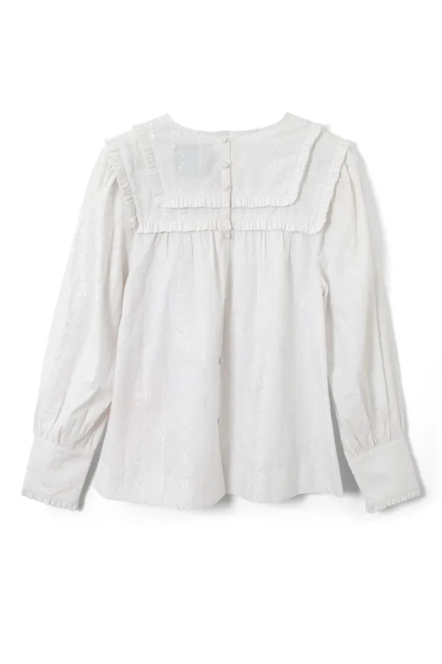 Women Damson Madder Tops Beatrice Victoriana Blouse White