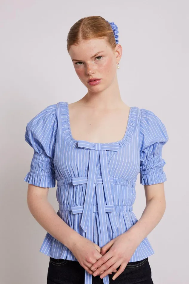 Women Damson Madder Tops Bianca Blouse 8211 Blue