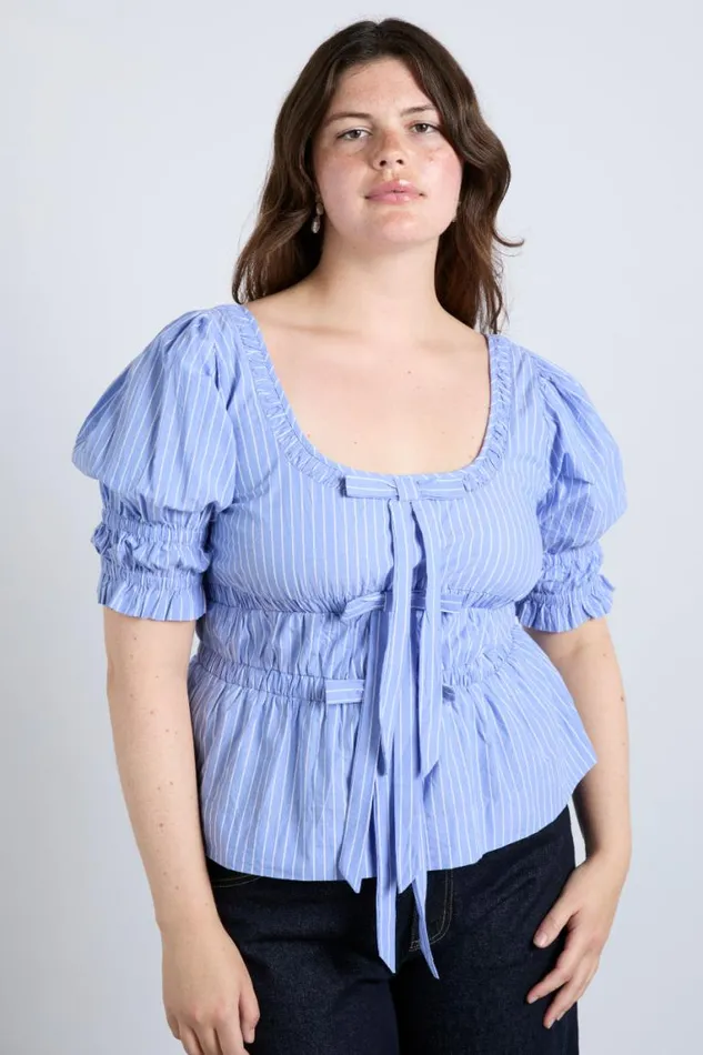 Women Damson Madder Tops Bianca Blouse 8211 Blue