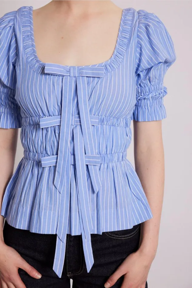 Women Damson Madder Tops Bianca Blouse 8211 Blue