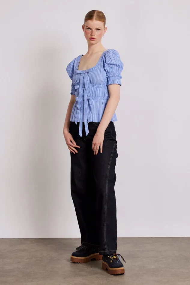 Women Damson Madder Tops Bianca Blouse 8211 Blue