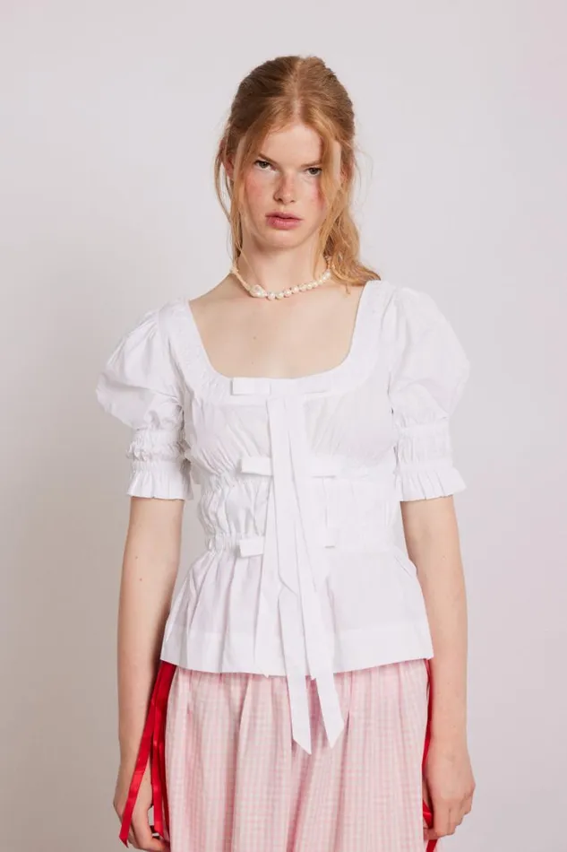 Women Damson Madder Tops Bianca Blouse 8211 White