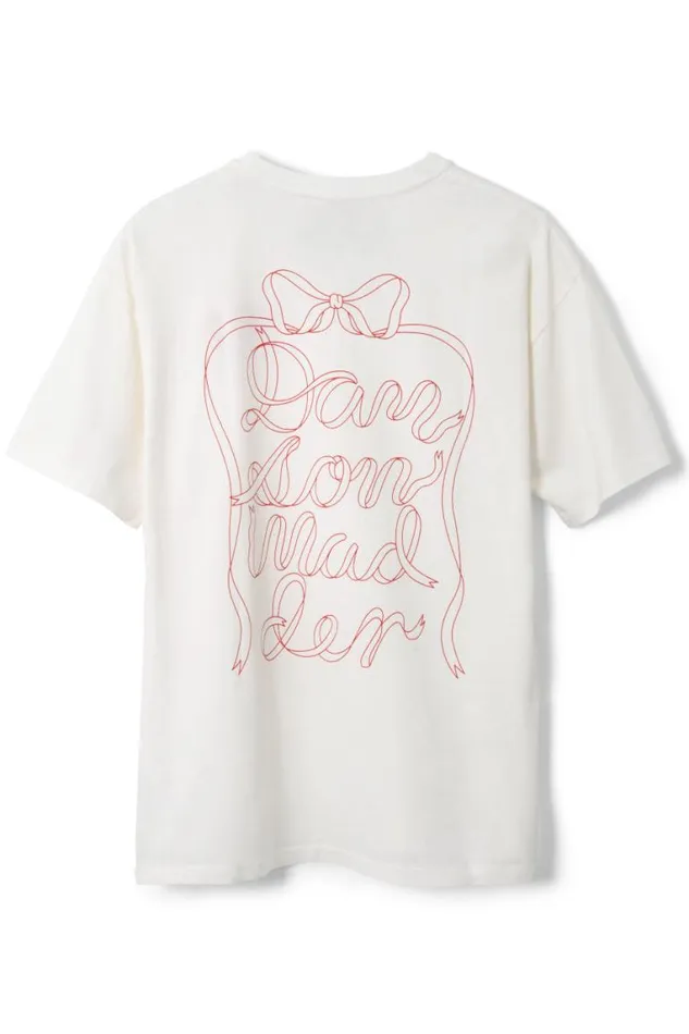 Women Damson Madder Tops Bow Logo Short Sleeve Tee