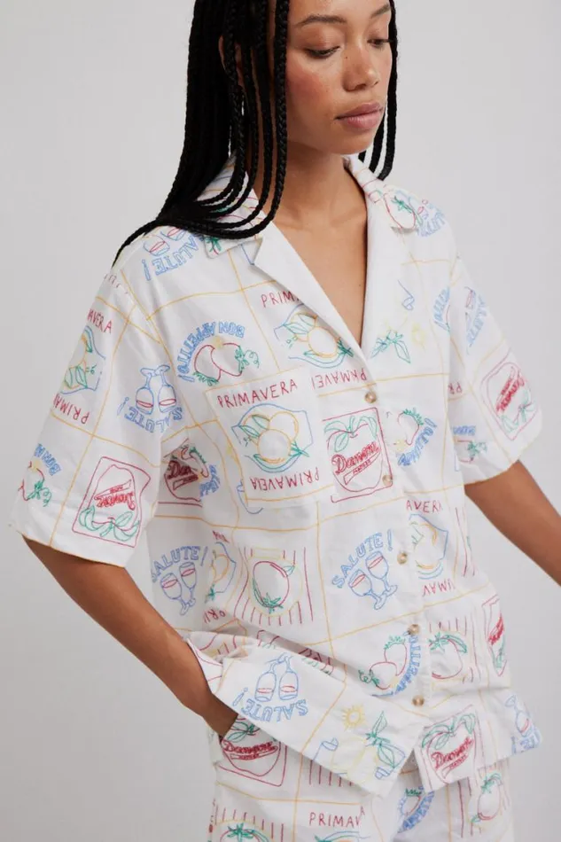 Women Damson Madder Tops Buon Appetito Shirt