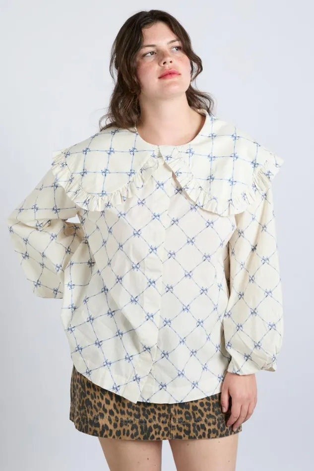 Women Damson Madder Tops Lola Blouse 8211 Bow Print
