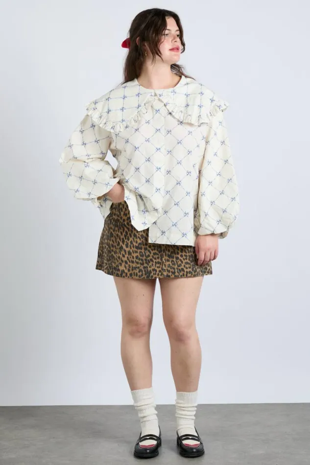 Women Damson Madder Tops Lola Blouse 8211 Bow Print