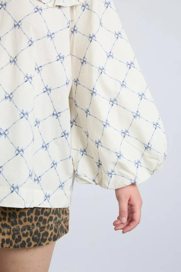 Women Damson Madder Tops Lola Blouse 8211 Bow Print