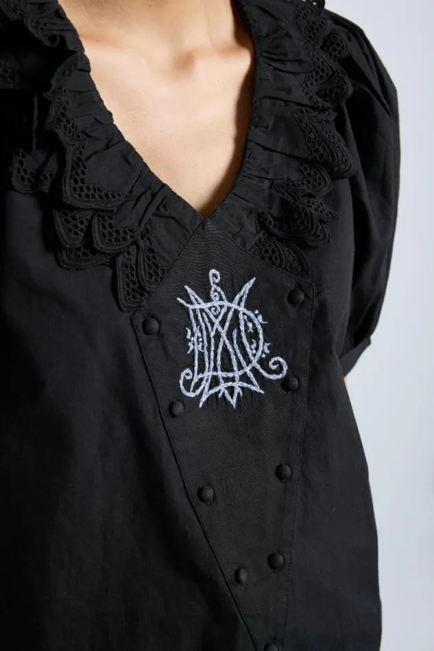 Women Damson Madder Tops Lottie Blouse 8211 Black