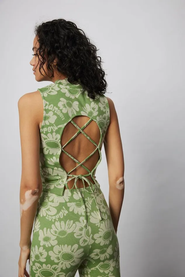 Women Damson Madder Tops Maeve Jacquard Strappy Back Tank