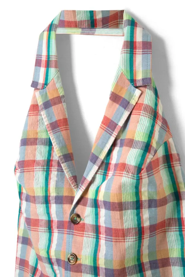 Women Damson Madder Tops Maya Waistcoat 8211 Picnic Check