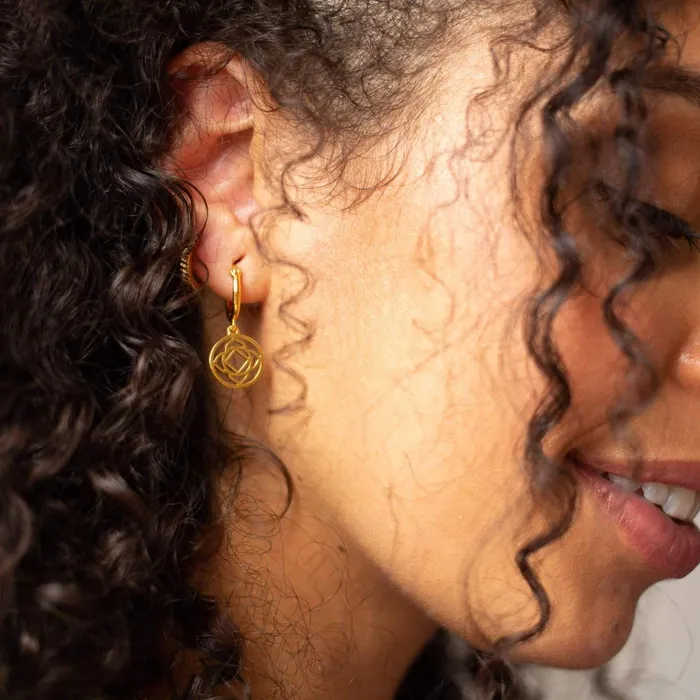Women Drop Earrings Daisy London Jewellery Base Chakra Earrings 18Ct Gold Plate