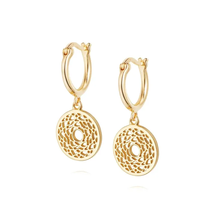 Women Drop Earrings Daisy London Jewellery Crown Chakra Earrings 18Ct Gold Plate Women Drop Earrings Daisy London Jewellery Crown Chakra Earrings 18Ct Gold Plate