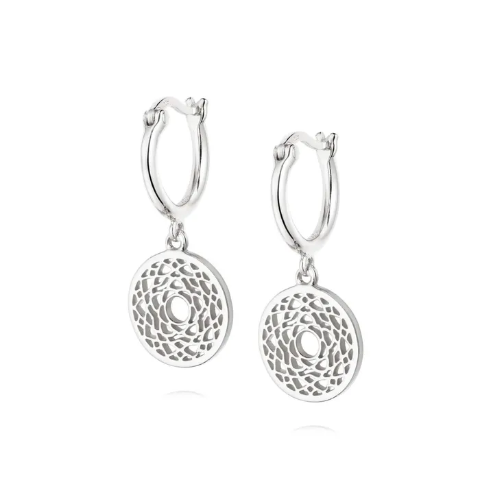 Women Drop Earrings Daisy London Jewellery Crown Chakra Earrings Silver