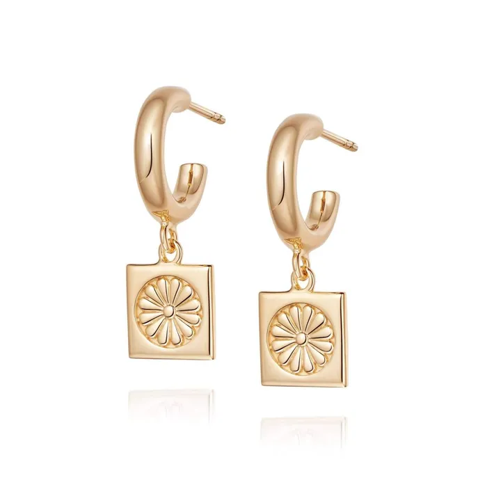 Women Drop Earrings Daisy London Jewellery Daisy Bloom Drop Earrings 18ct Gold Plate Women Drop Earrings Daisy London Jewellery Daisy Bloom Drop Earrings 18ct Gold Plate