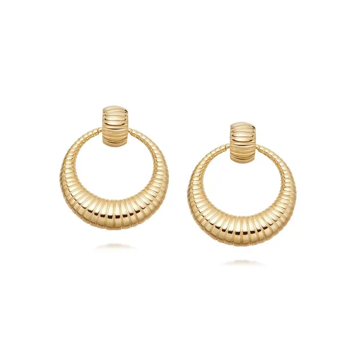 Women Drop Earrings Daisy London Jewellery Este Lalonde Venus Front Facing Hoop Earrings 18Ct Gold Plate Women Drop Earrings Daisy London Jewellery Este Lalonde Venus Front Facing Hoop Earrings 18Ct Gold Plate