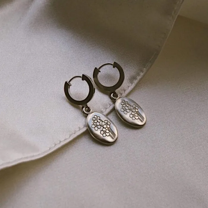 Women Drop Earrings Daisy London Jewellery Forget Me Not Drop Earrings Sterling Silver